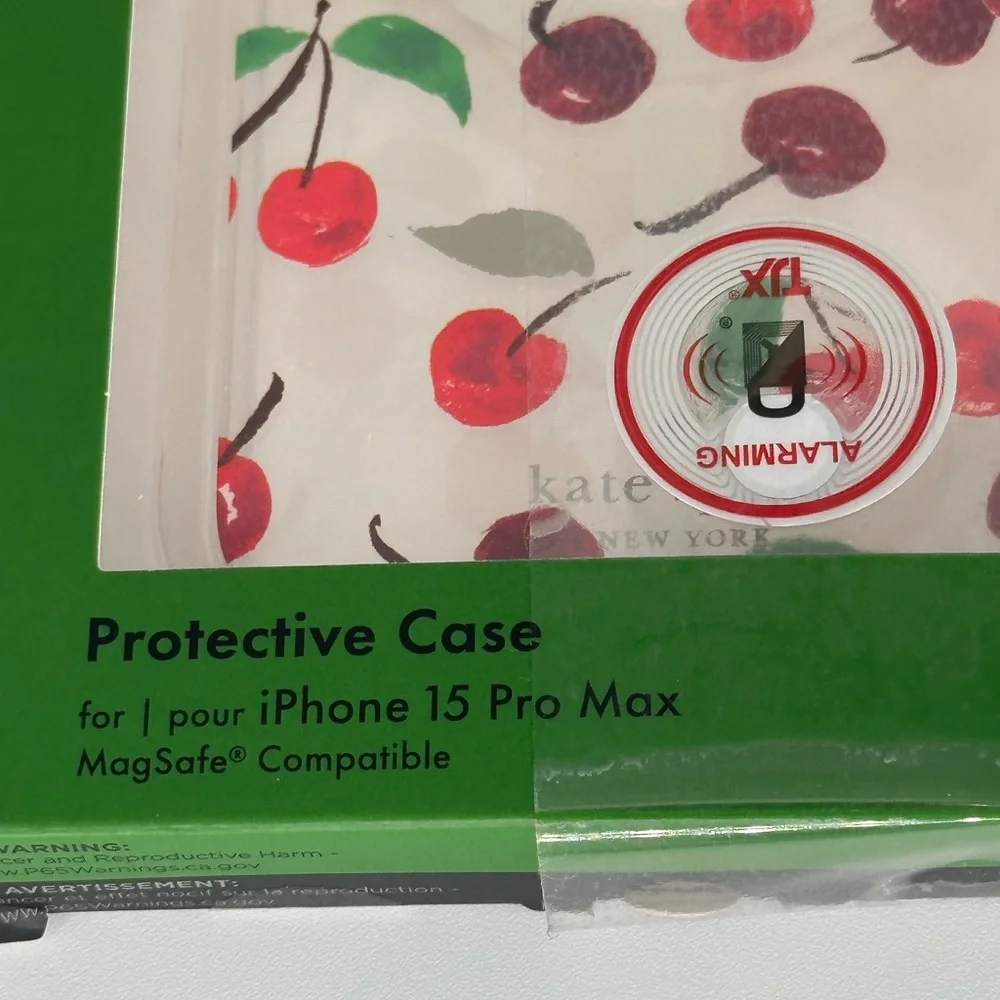 Kate Spade Cherry Design Phone Case - Red and Green 15 Pro Max